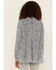 Image #4 - Hayden Girls' Ditsy Floral Long Sleeve Ruffle Top, Blue, hi-res