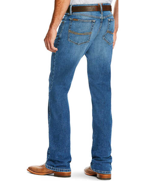 Image #1 - Ariat Men's M2 Brandon Medium Wash Bootcut Jeans, Blue, hi-res