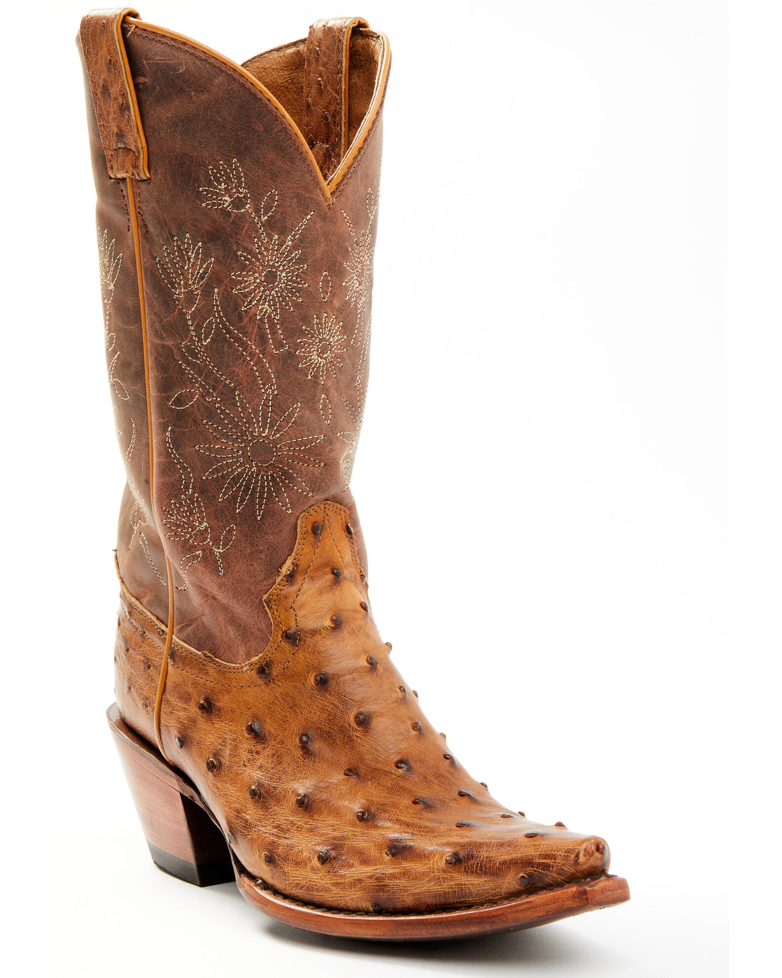 Shyanne Women s Daisie Exotic Full Quill Ostrich Western Boots Snip Toe