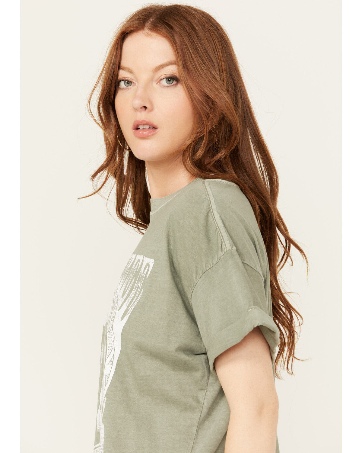 Image #2 - Girl Dangerous Women's Ride Free Relaxed Short Sleeve Graphic Tee, Medium Green, hi-res