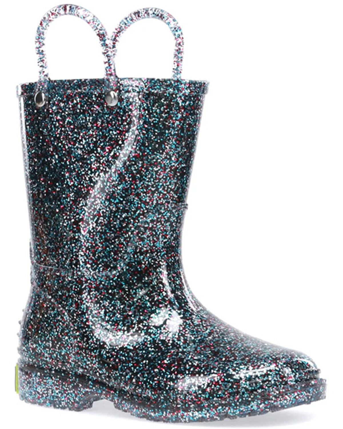Western Chief Girls' Glitter Rain Boots - Round Toe, Multi, hi-res