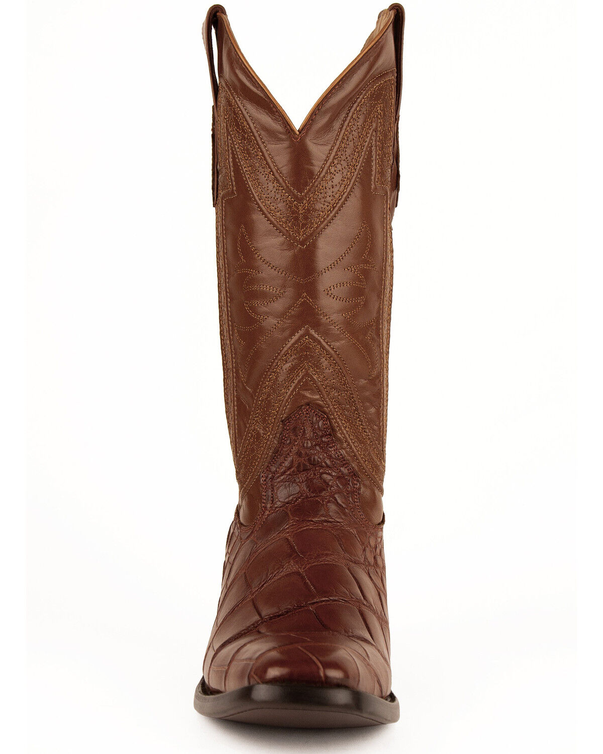 Image #4 - Ferrini Men's Stallion Western Boots - Square Toe, Cognac, hi-res