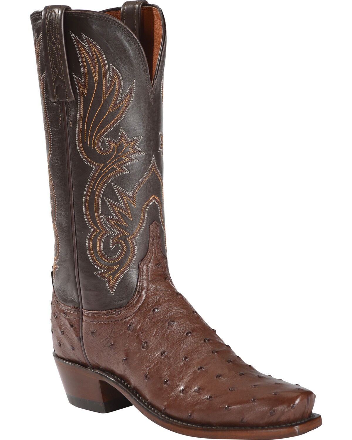 lucchese ostrich square toe boots