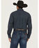 Image #4 - George Strait by Wrangler Men's Floral Striped Print Long Sleeve Button-Down Stretch Western Shirt - Tall, Blue, hi-res