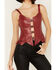Image #3 - Understated Leather Women's Finish Line Corset , Red, hi-res