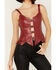 Image #3 - Understated Leather Women's Finish Line Corset, Red, hi-res
