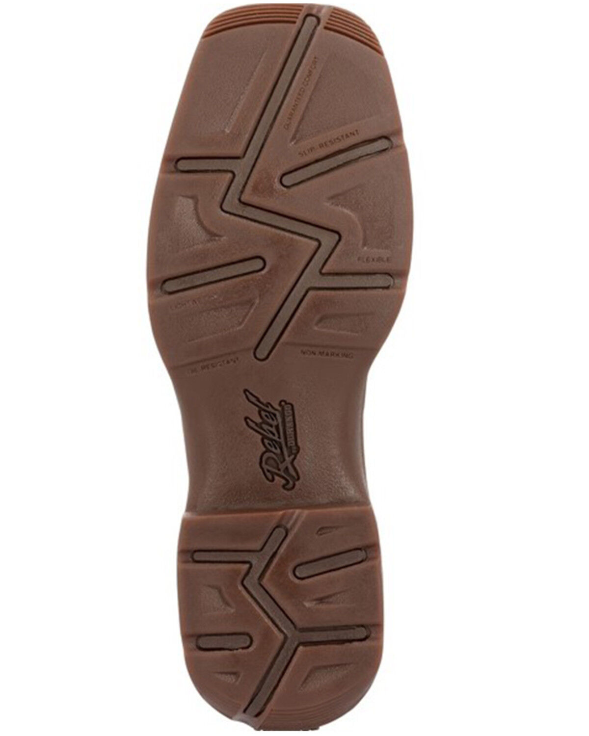 Image #7 - Durango Men's Rebel Mexico Flag Shaft Performance Western Boots - Broad Square Toe, Brown, hi-res