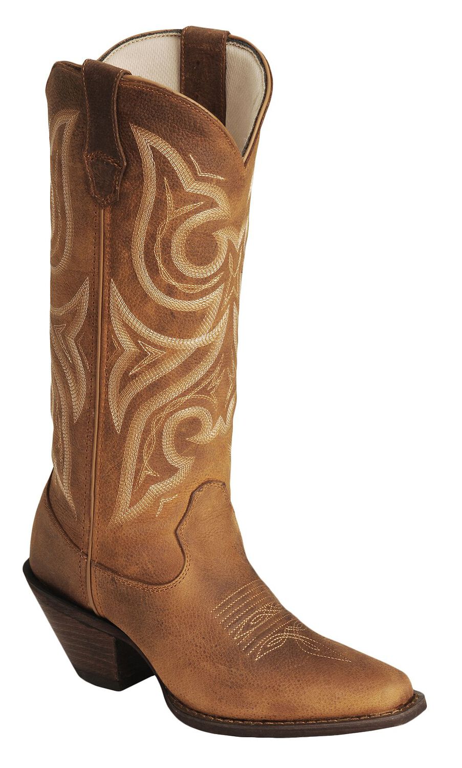 Image #1 - Crush by Durango Women's Jealousy Western Boots - Square Toe, Cognac, hi-res