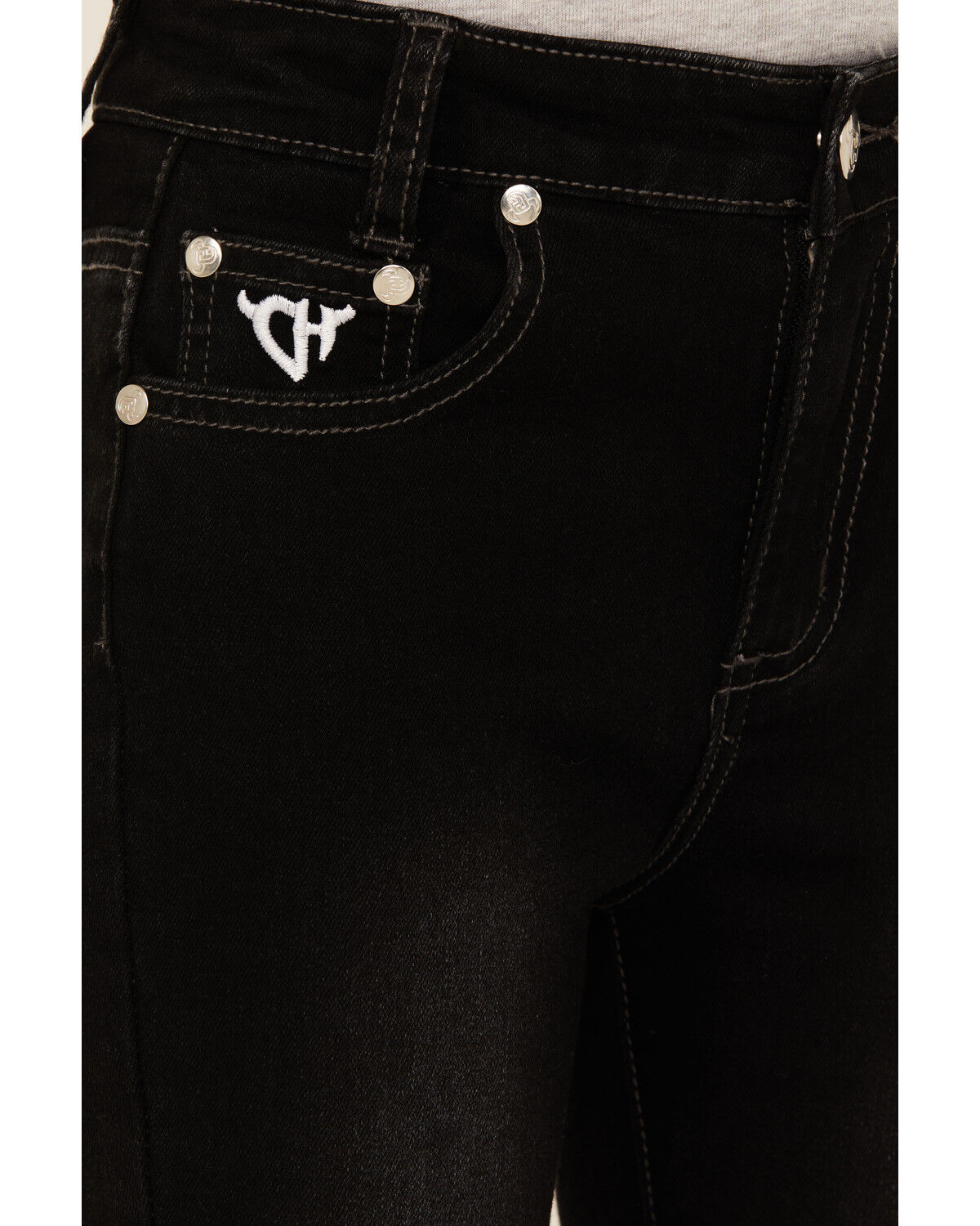 Cowgirl Hardware Girls' Side Fringe Bell Bottom Stretch