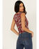 Image #4 - Idyllwind Women's Linmar Printed Button-Down Tank, Dark Red, hi-res