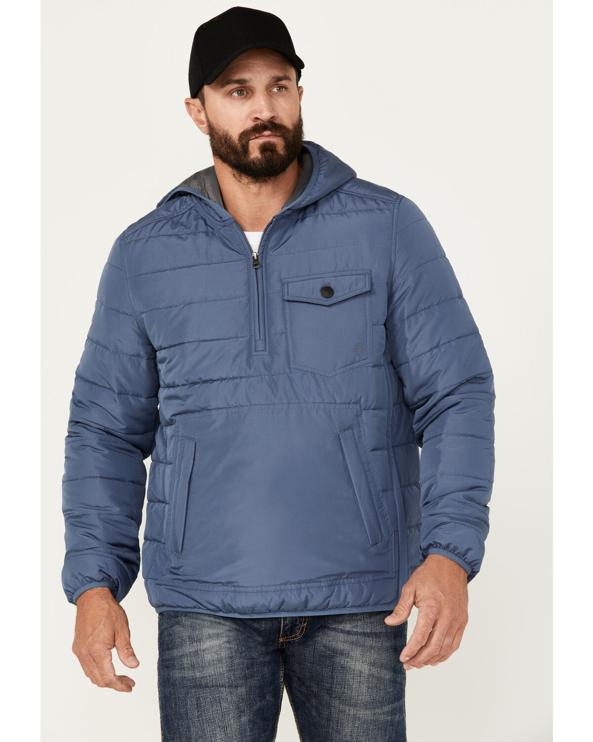 Image #1 - Brothers and Sons Men's Calhoun Anorak Insulated Hooded Jacket, Indigo, hi-res