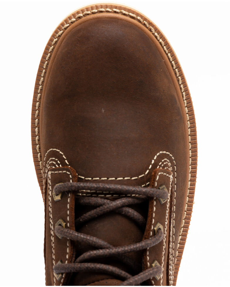 Hawx Men's 8" Lacer Work Boots - Soft Toe, Brown, hi-res