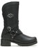 Image #2 - Harley Davidson Women's 9.5" Amber Motorcycle Boots - Round Toe, Black, hi-res
