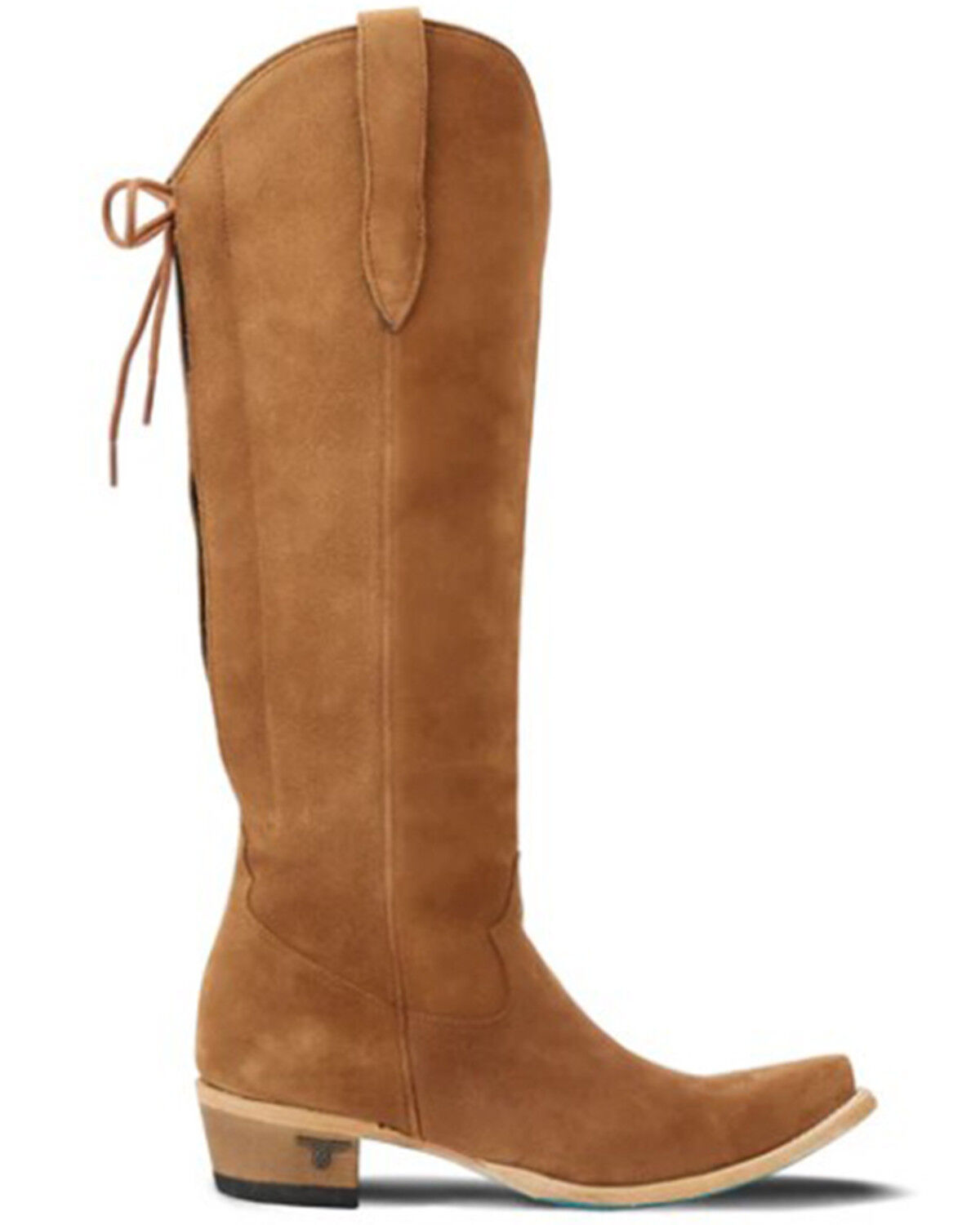 Image #2 - Lane Women's Olivia Jane Knee High Corset Western Boots - Snip Toe, Caramel, hi-res
