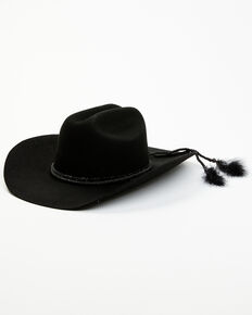 Idyllwind Women's Thoroughbred Felt Cowboy Hat, Black, hi-res