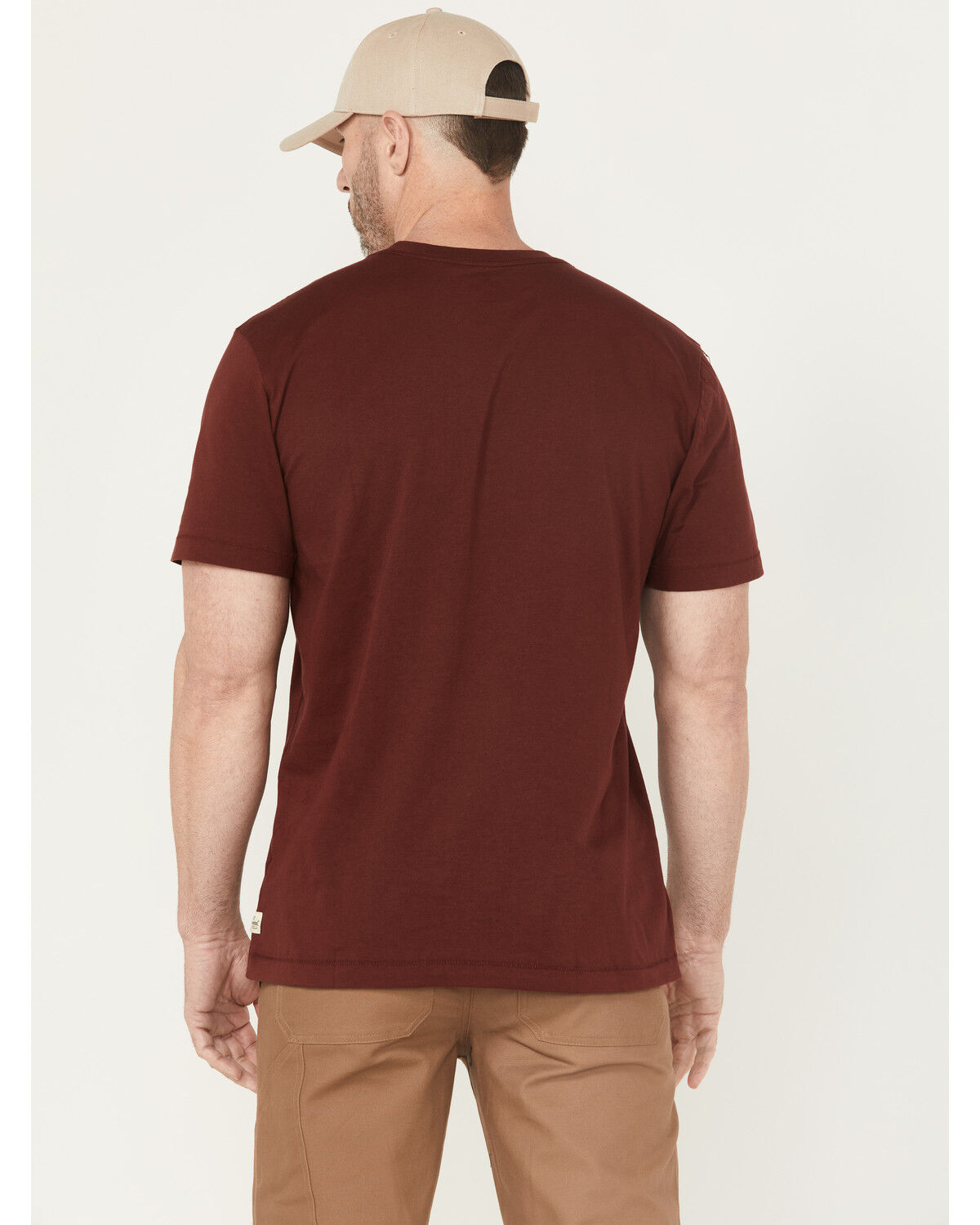 Image #4 - Thorogood Men's Wing & Wheel Short Sleeve Graphic Work T-Shirt, Dark Red, hi-res