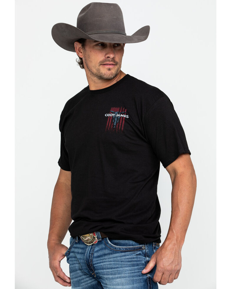 Cody James Men's Bull Flag Graphic T-Shirt , Black, hi-res