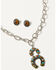 Image #1 - Shyanne Women's Bisbee Falls Stacked Horseshoe Jewelry Set - 2 Piece, Silver, hi-res