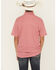 Image #4 - Ariat Boys' Geo Print Short Sleeve Button-Down Polo, Red, hi-res