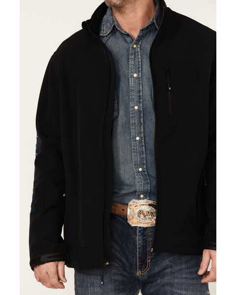 Image #3 - Cody James Core Men's Royal Embroidered Logo Sleeve Zip-Front Steamboat Jacket , Black, hi-res