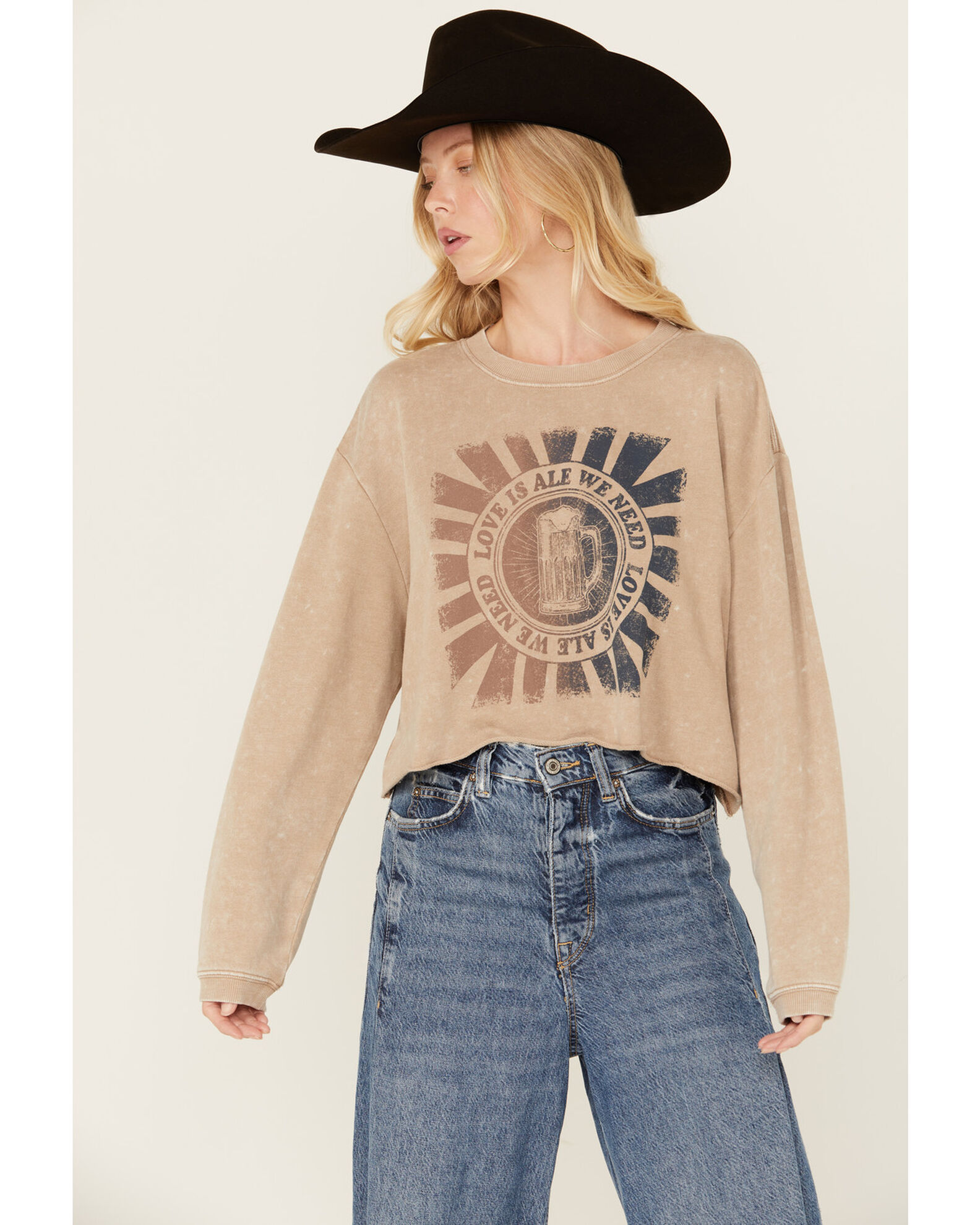 Cropped cheap graphic sweater