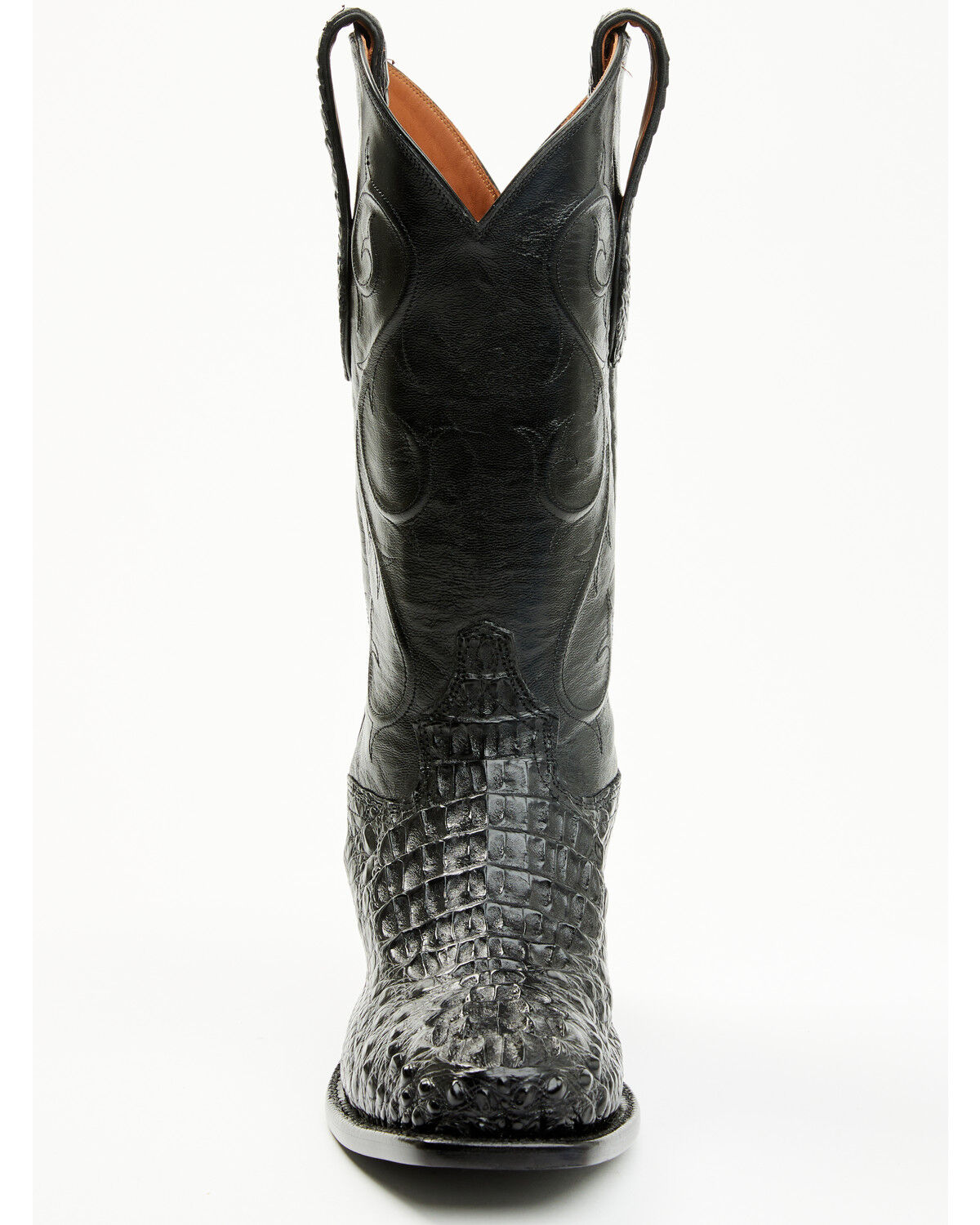 Image #4 - Tony Lama Men's Exotic Hornback Caiman Western Boots - Square Toe, Black, hi-res