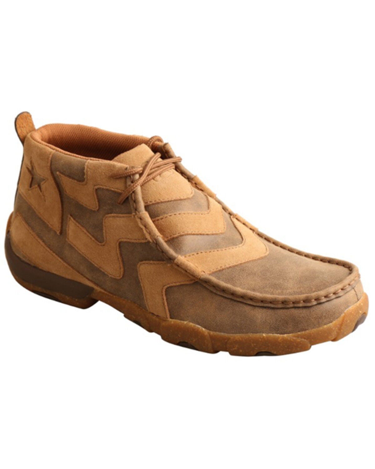 Twisted X Men's Casual Lace-Up Chukka Driving Moc, Brown, hi-res
