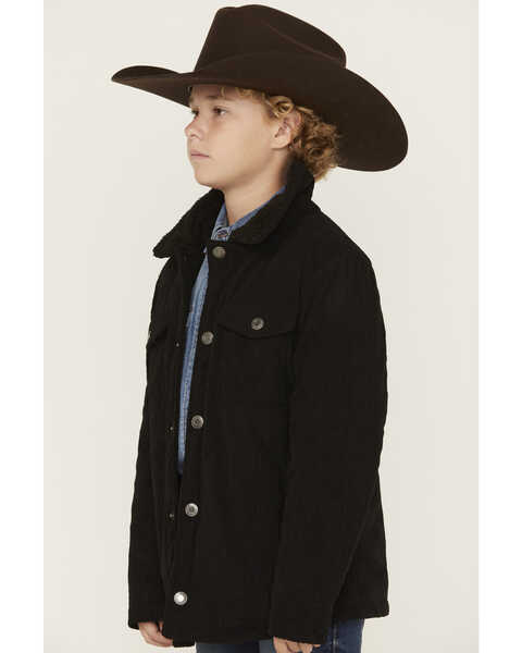 Image #2 - Urban Republic Boys' Sherpa Lined Corduroy Shirt Jacket , Black, hi-res