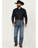 Image #1 - Cinch Men's Black Label 2.0 Medium Wash Loose Fit Tapered Denim Jeans, Indigo, hi-res