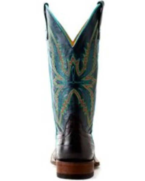 Image #5 - Macie Bean Women's Bite In Shining Armor Caiman Print Leather Western Boot - Broad Square Toe , Blue, hi-res