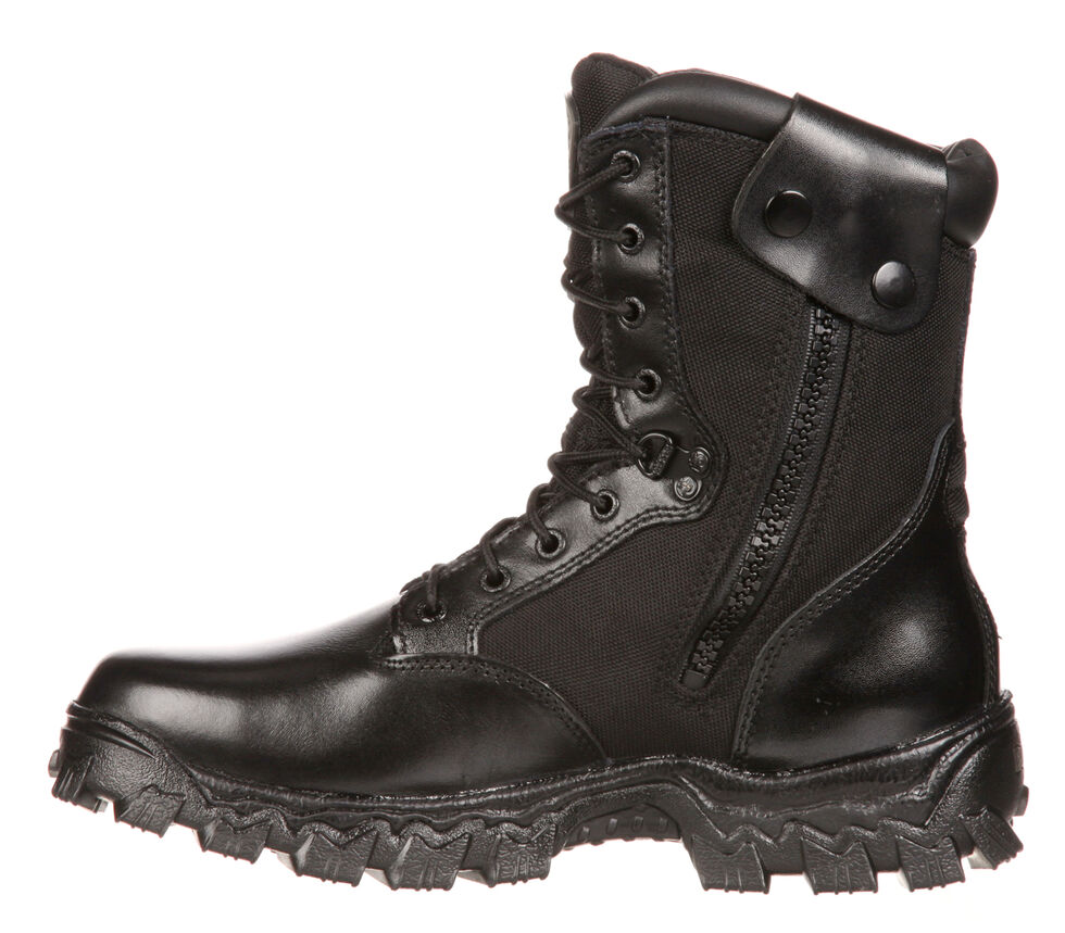 Rocky Men's Alpha Force Waterproof Insulated Duty Boots, Black, hi-res