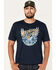 Image #2 - Moonshine Spirit Men's Wing Guitar Graphic Short Sleeve T-Shirt, Navy, hi-res