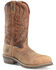 Image #1 - Double H Men's Garza Waterproof 12" Work Boots - Composite Toe, Dark Brown, hi-res