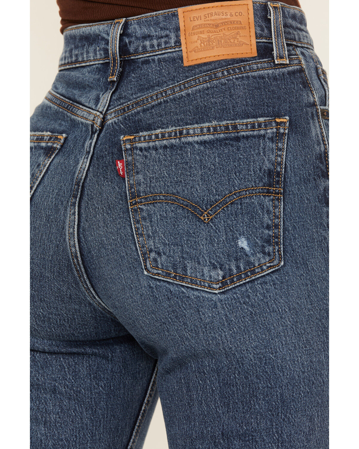 Image #4 - Levi's Premium Women's Dark Wash 70s High Rise Stretch Flare Jeans, Dark Wash, hi-res