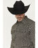 Image #2 - Gibson Trading Co Men's Da Club Floral Striped Long Sleeve Snap Western Shirt, Black, hi-res