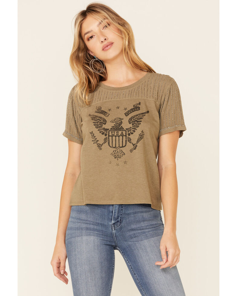 Idyllwind Women's Rising Star Graphic Trustie Tee , Olive, hi-res