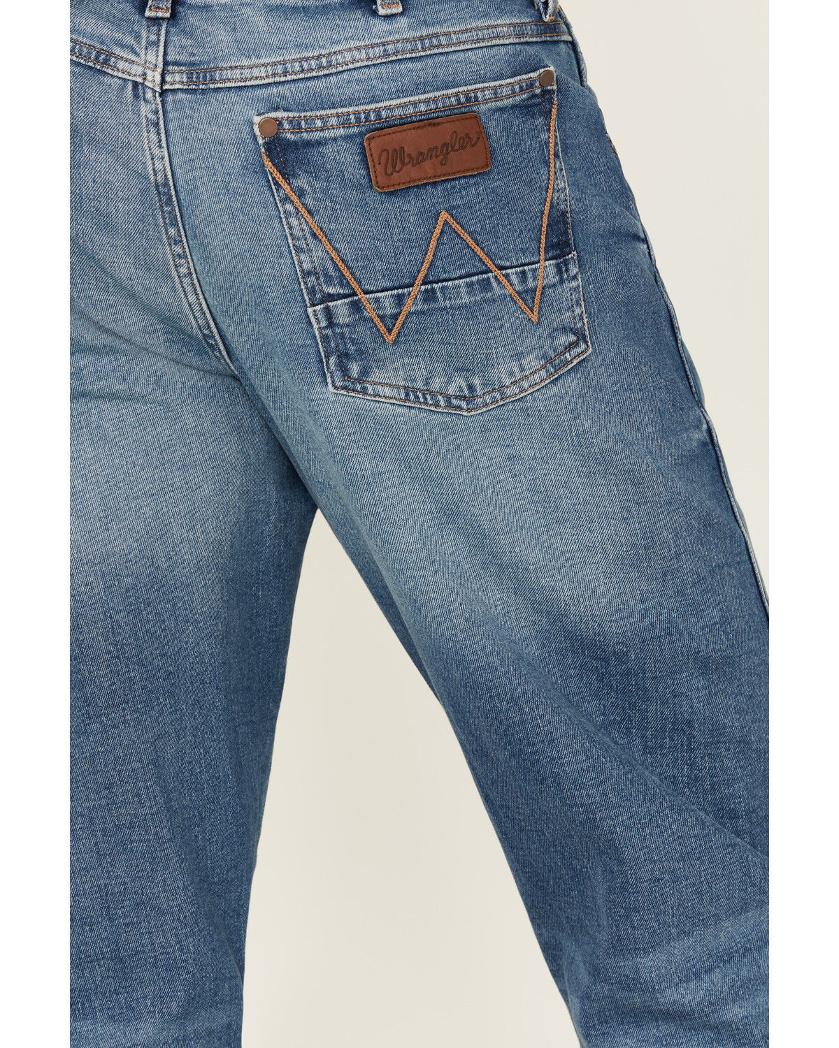 Image #4 - Wrangler Retro Men's Medium Wash Andalusian Relaxed Bootcut Stretch Denim Jeans - Long, Medium Wash, hi-res