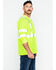 Image #3 - Hawx Men's Hi-Vis Reflective Long Sleeve Work Tee - Big & Tall, Yellow, hi-res