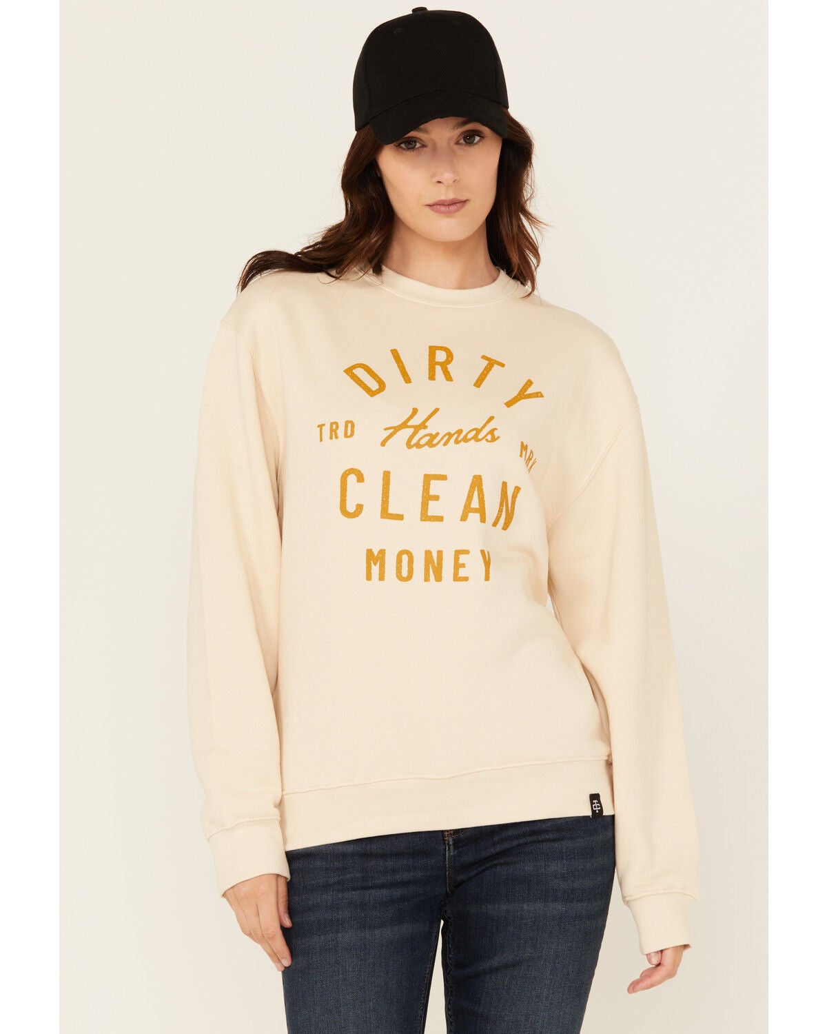 Troll Co Women's Juno Logo Graphic Sweatshirt, Cream, hi-res