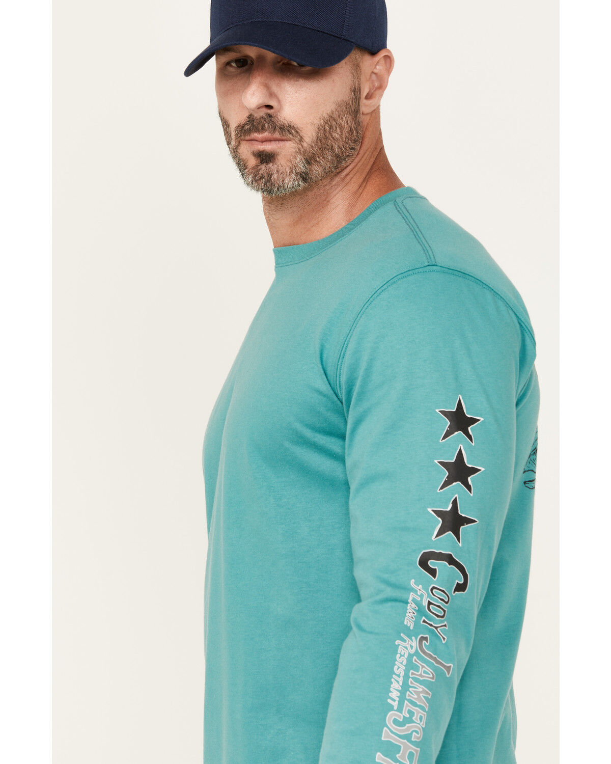 Image #4 - Cody James Men's FR Authentic Long Sleeve Graphic Work T-Shirt, Green, hi-res