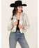 Image #2 - Mauritius Leather Women's Adeni Iridescent Leather Jacket, Silver, hi-res
