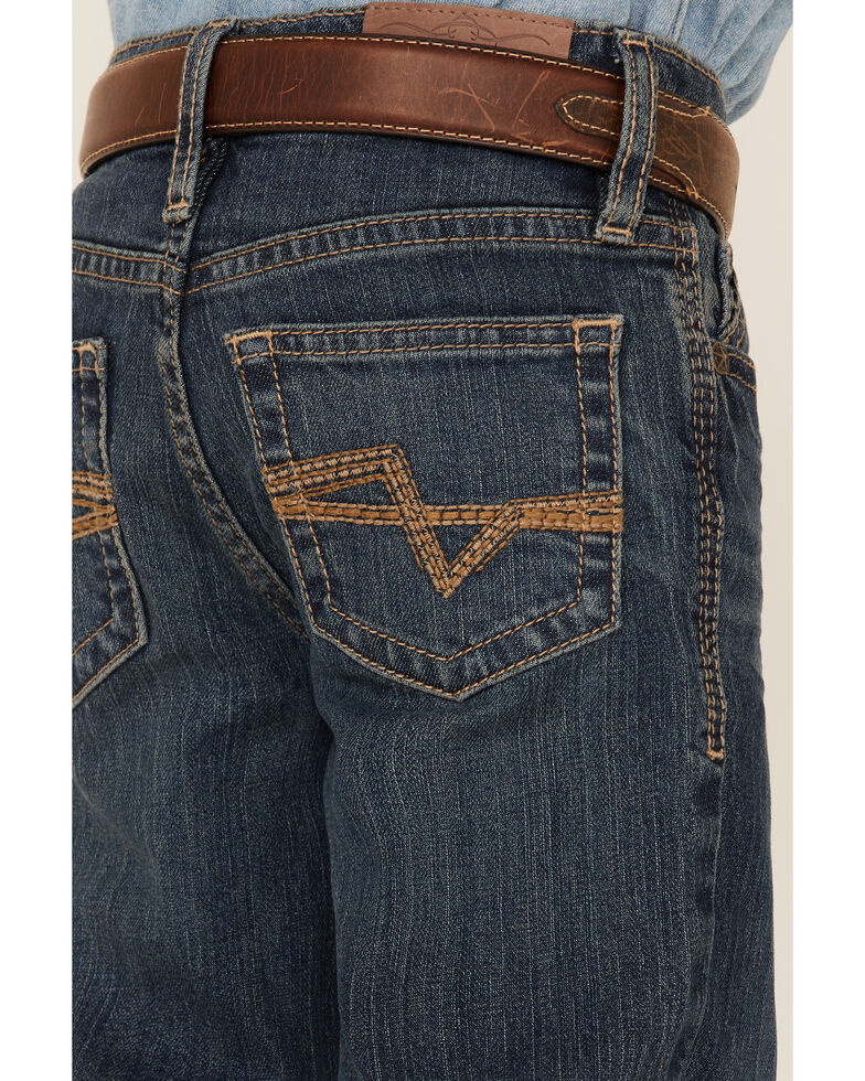 Cody James Boys' 4-8 Saguaro Dark Stretch Relaxed Straight Jeans , Blue, hi-res