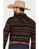 Image #4 - Rock & Roll Denim Men's Southwestern Stripe Stretch Long Sleeve Snap Shirt, Burgundy, hi-res
