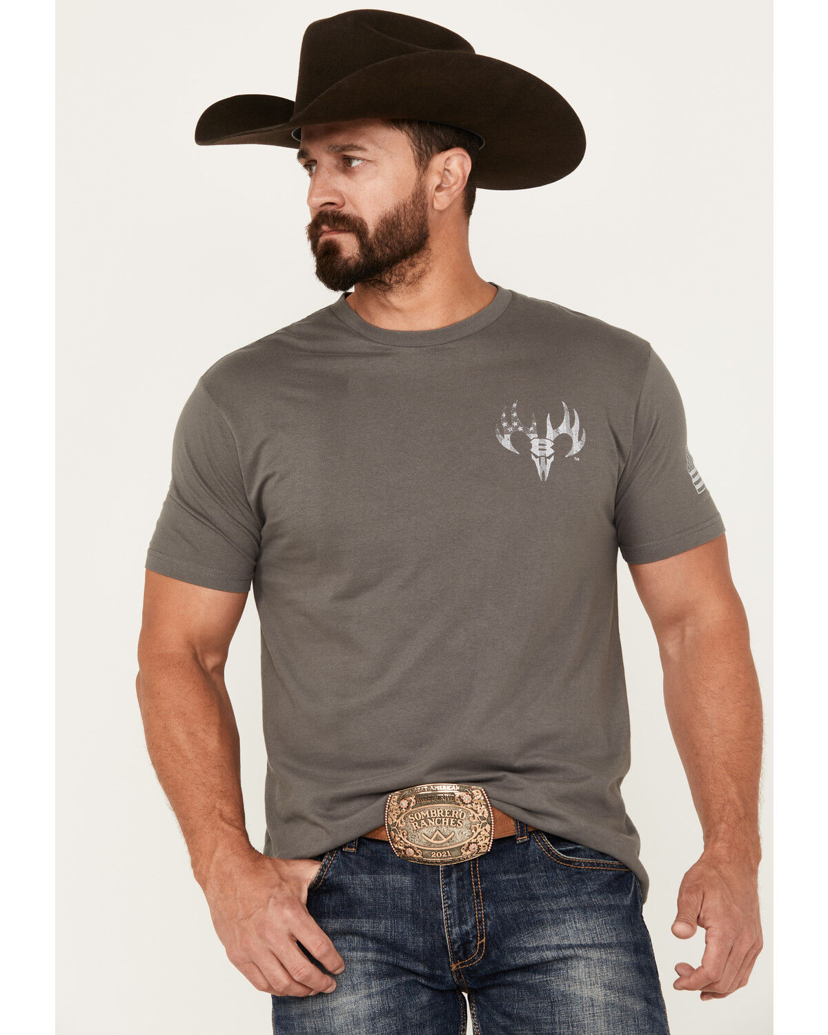 Image #3 - Buckwear Men's Belong To The Brave Short Sleeve Graphic T-Shirt, , hi-res