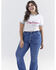Image #5 - Wrangler® X Barbie™ Women's Denim Daydreams Slim Ringer Tee, White, hi-res