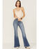 Image #4 - Shyanne Women's Faux Suede Lace Trim Taupe Cami, Taupe, hi-res