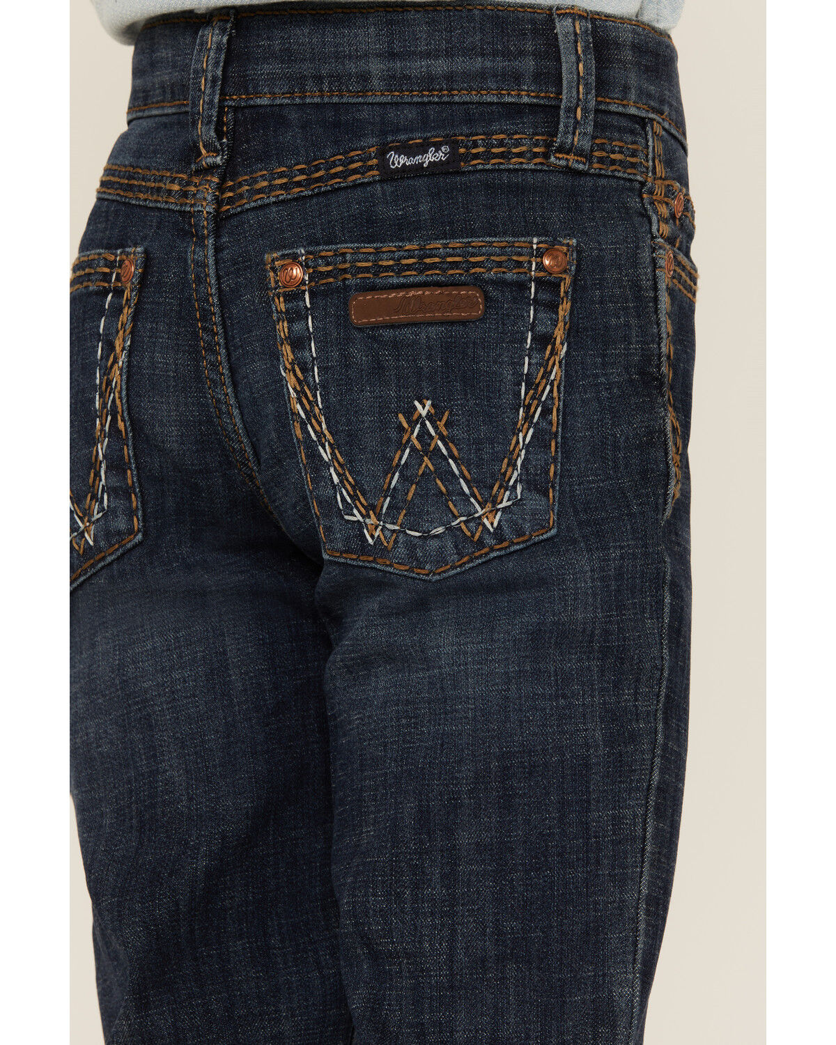 Image #2 - Wrangler Retro Girls' Denver Medium Wash Regular Fit Mid Rise Bootcut Jeans, Blue, hi-res