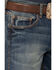 Wrangler Retro Men's Bozeman Medium Wash Low Rise Slim Straight Jeans , Denim, hi-res