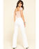 Image #5 - Flying Tomato Women's Tie Front Flare Jeans, White, hi-res