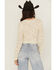 Image #4 - Shyanne Women's Ruched Front Bell Sleeve Sweater, Ivory, hi-res